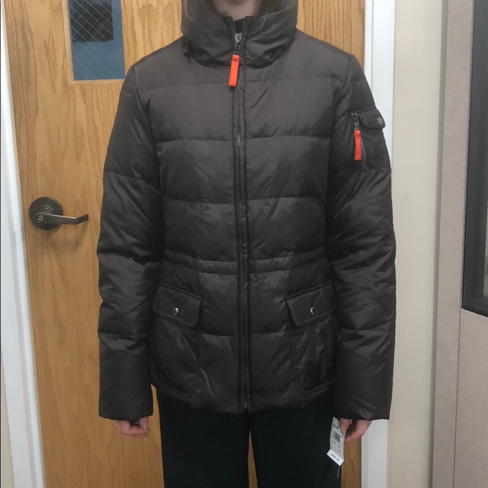 NWT MARC NEW YORK brown puffer coat size M.